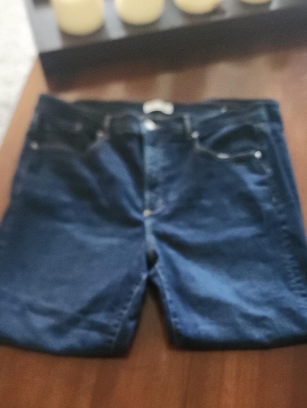 Womens Dark Blue Denim Jeans - Classic Straight Fit